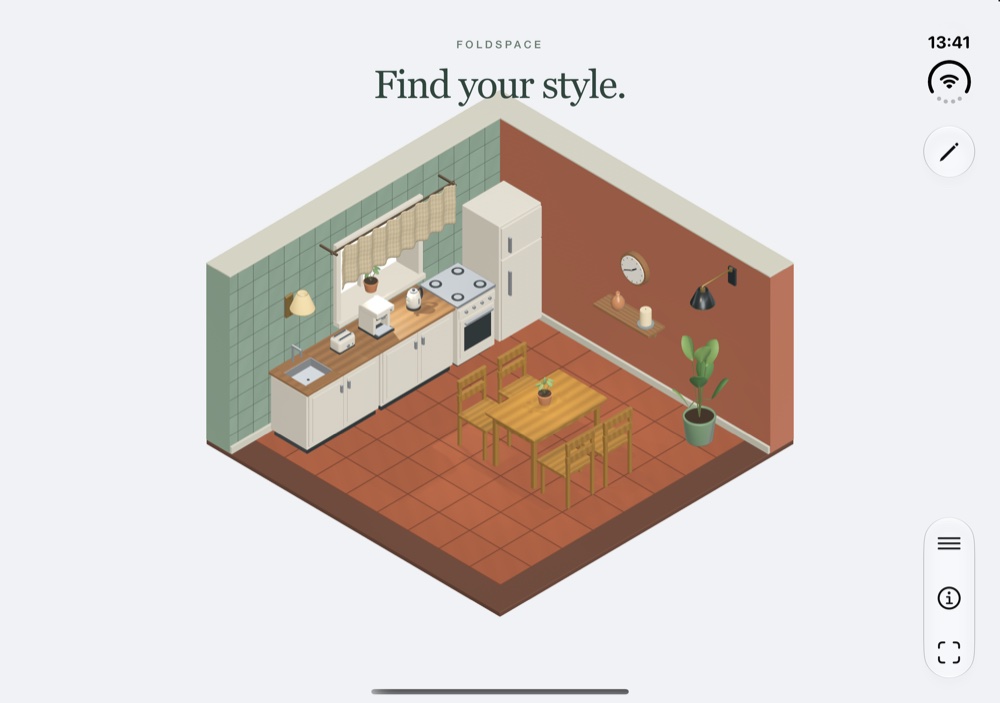 Find your style. The decorated kitchen with sage tiles, terracotta walls, wooden furniture, plants, and accessories.